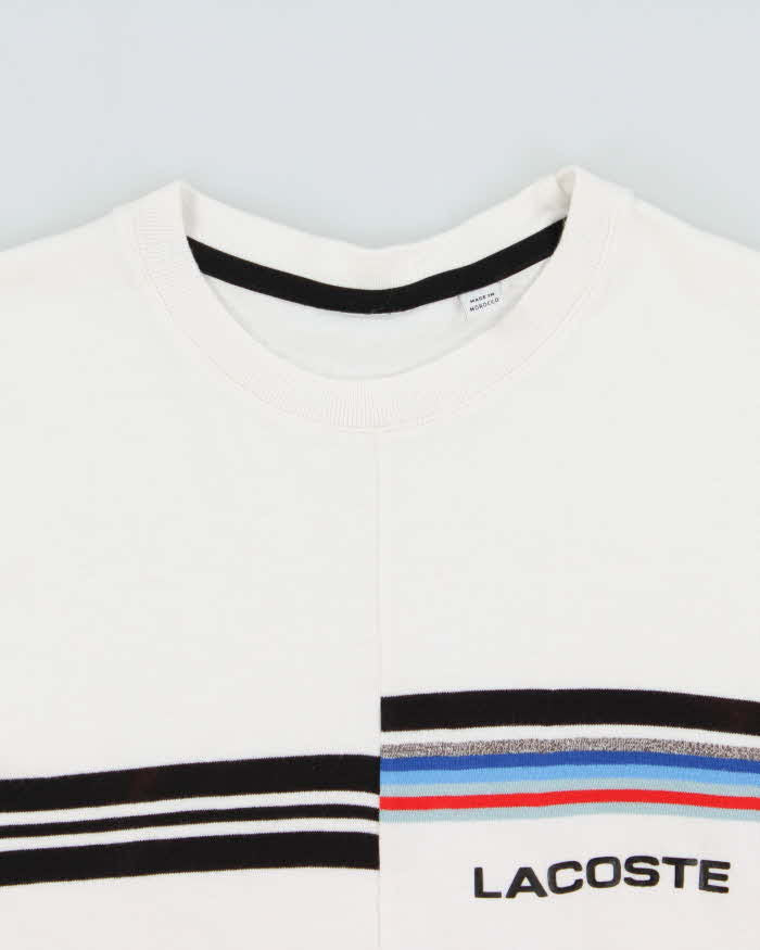 Vintage Lacoste Heavyweight Striped Split Seam Crewneck T-Shirt - L
