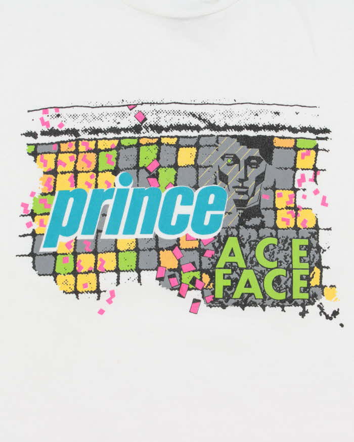 Vintage 1989 Prince Ace Face Tennis Heavyweight Single Stitch Made In USA Crewneck T-Shirt - L