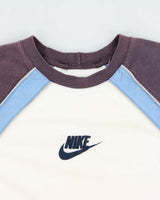 Vintage Y2K 00s Nike Heavyweight Centre Swoosh Tape Crewneck T-Shirt - L