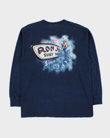 Vintage Y2K Ron Jon Surf Shop 2000 Made In USA Heavyweight Long Sleeve Crewneck T-Shirt - L