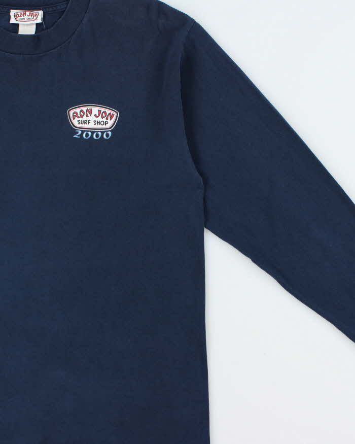 Vintage Y2K Ron Jon Surf Shop 2000 Made In USA Heavyweight Long Sleeve Crewneck T-Shirt - L