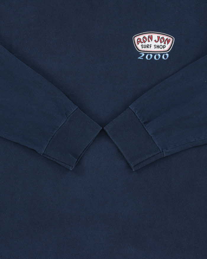 Vintage Y2K Ron Jon Surf Shop 2000 Made In USA Heavyweight Long Sleeve Crewneck T-Shirt - L