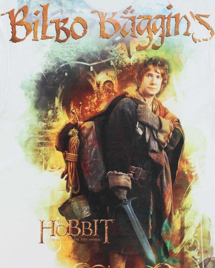 The Hobbit 'The Battle Of The Fives Armies' 2014 Bilbo Baggins Movie Promo Warner Bros. Crewneck T-Shirt - L