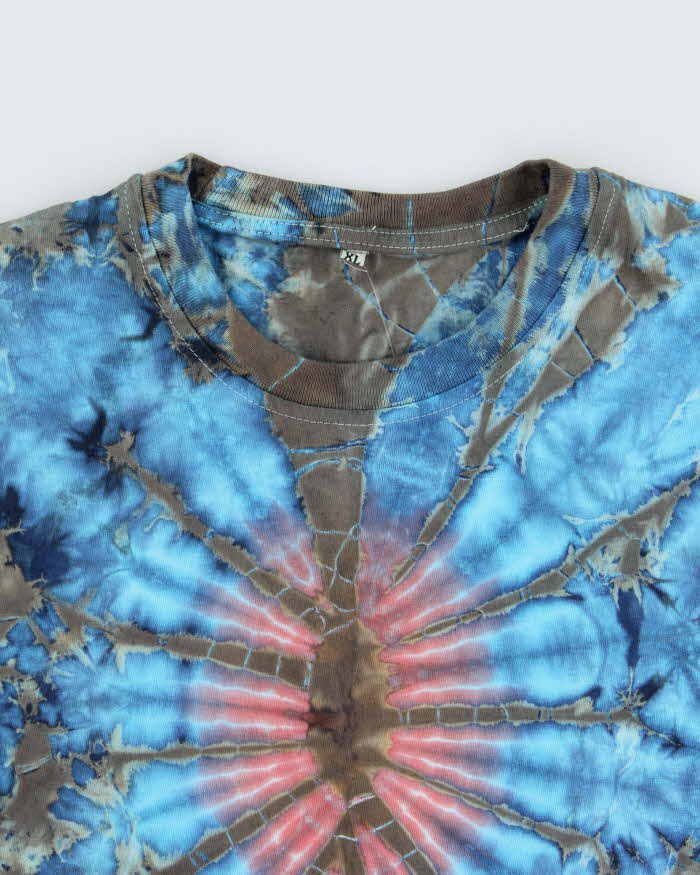 Vintage Y2K 00s Heavyweight Tie-Dye Long Sleeve Crewneck T-Shirt - L