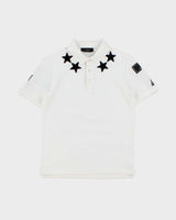 Givenchy Paris Star Applique 74 Short Sleeve Polo Shirt - XS