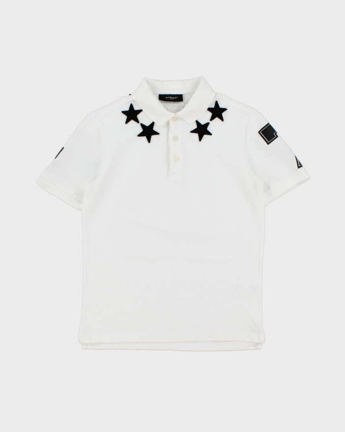 Givenchy Paris Star Applique 74 Short Sleeve Polo Shirt - XS