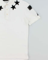 Givenchy Paris Star Applique 74 Short Sleeve Polo Shirt - XS