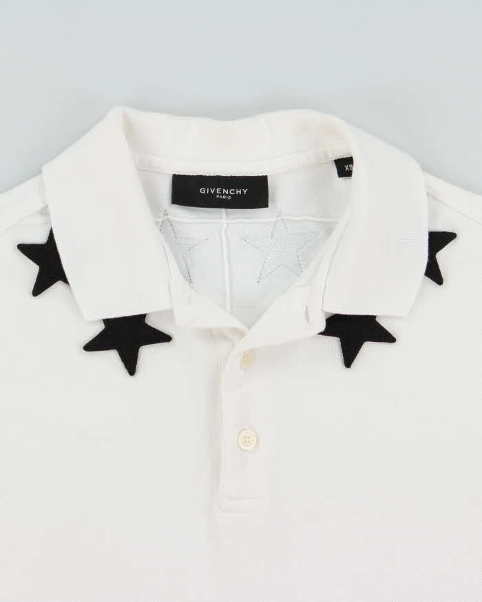 Givenchy Paris Star Applique 74 Short Sleeve Polo Shirt - XS
