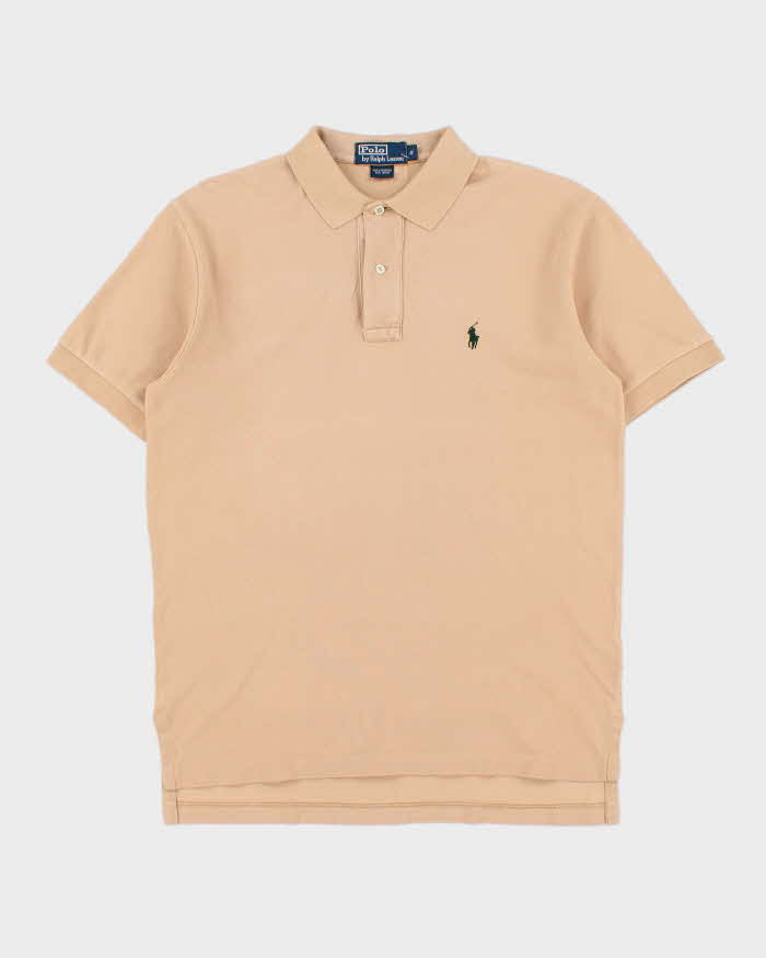 Vintage Y2K 00s Polo Ralph Lauren Tan Classic Fit Short Sleeve Polo Shirt - S