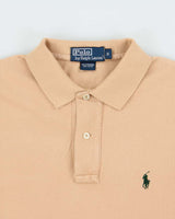 Vintage Y2K 00s Polo Ralph Lauren Tan Classic Fit Short Sleeve Polo Shirt - S