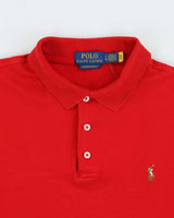 Vintage Polo Ralph Lauren Pima Cotton Custom Slim Fit Short Sleeve Polo Shirt - L