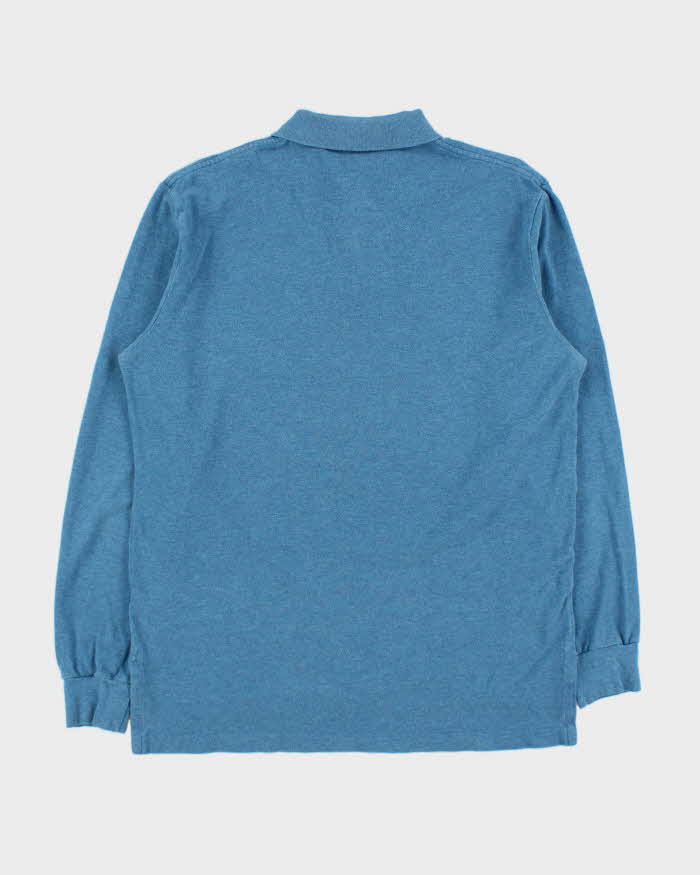 Vintage Polo Ralph Lauren Aqua Marl Classic Long Sleeve Polo Shirt - M