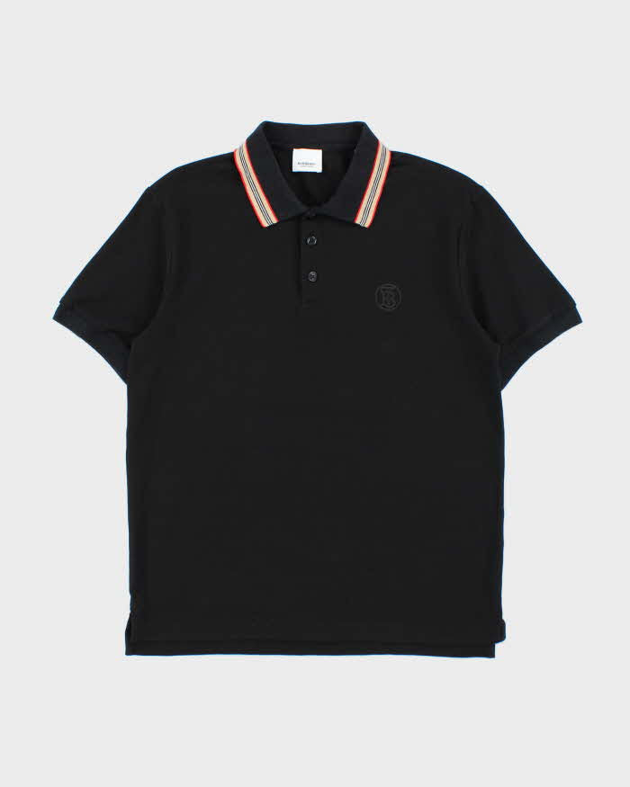 SS25 Burberry Icon Stripe Short Sleeve Polo Shirt - M