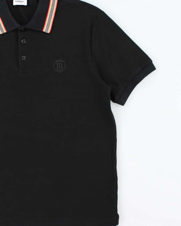 SS25 Burberry Icon Stripe Short Sleeve Polo Shirt - M