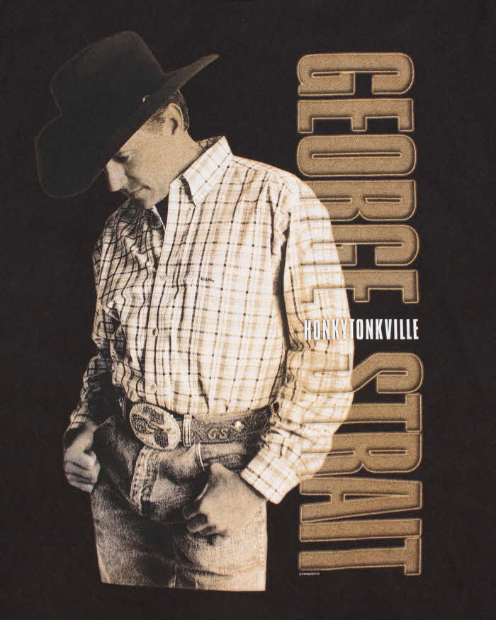 Vintage 2003 George Strait Honkytonkville Country Album Promo Heavyweight Single Stitch Made In USA T-Shirt - XXL