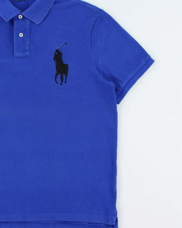Vintage Polo Ralph Lauren Big Pony #3 Custom Slim Fit Short Sleeve Polo Shirt - L