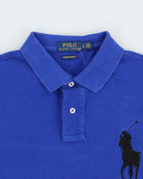 Vintage Polo Ralph Lauren Big Pony #3 Custom Slim Fit Short Sleeve Polo Shirt - L