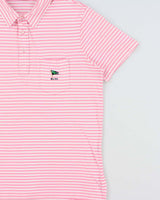 Vintage Y2K 00s Polo Ralph Lauren Yachting Club R.L.Y.C Striped Short Sleeve Pocket Polo Shirt - L