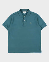 Vintage Lacoste Teal Croc Pique Classic Fit Short Sleeve Polo Shirt - XL