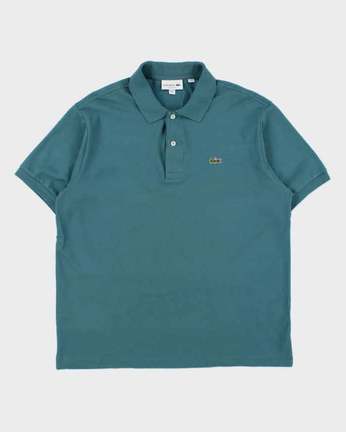 Vintage Lacoste Teal Croc Pique Classic Fit Short Sleeve Polo Shirt - XL