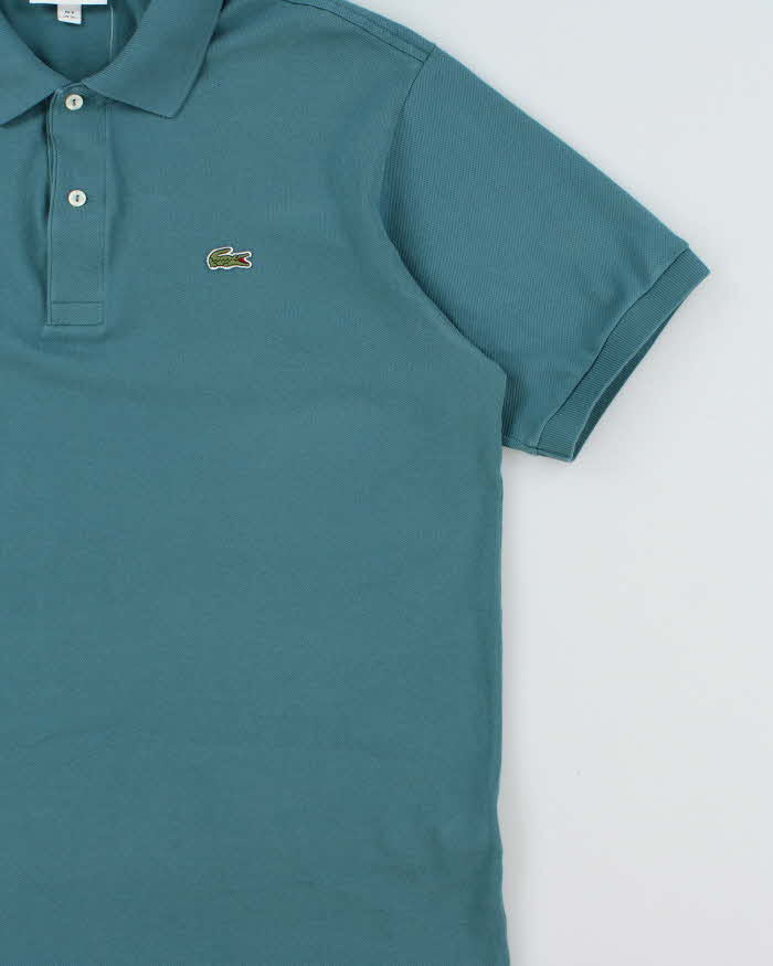 Vintage Lacoste Teal Croc Pique Classic Fit Short Sleeve Polo Shirt - XL