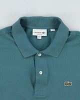Vintage Lacoste Teal Croc Pique Classic Fit Short Sleeve Polo Shirt - XL