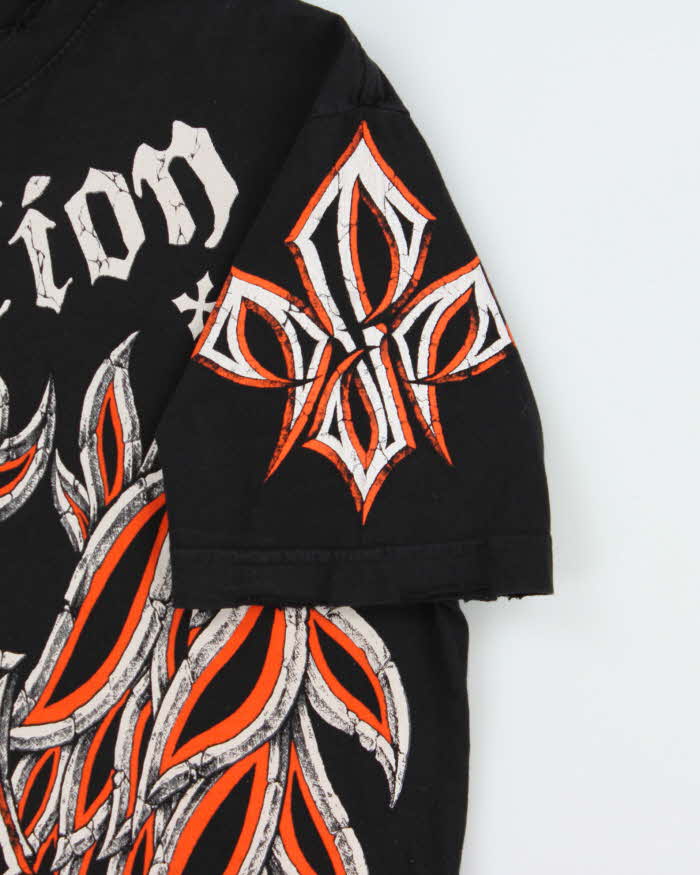 Vintage Y2K 00s Affliction Georges St-Pierre Rush Signature Series Distressed Crewneck T-Shirt - M