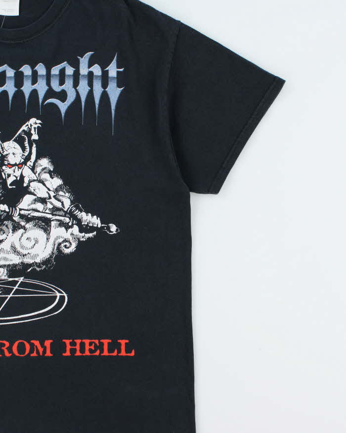 Vintage Y2K 00s Onslaught Power From Hell Angels Of Death Trash Metal Heavyweight Gildan Crewneck T-Shirt - L
