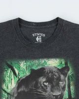 Vintage Etnies x Tom Dugan Animal Series Grey Marl Panther Crewneck T-Shirt - L