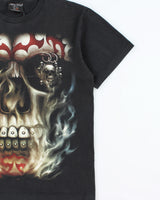 Vintage Y2K 00s Rock Chang Heavyweight Biker Skull Crewneck T-Shirt - M