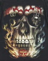 Vintage Y2K 00s Rock Chang Heavyweight Biker Skull Crewneck T-Shirt - M