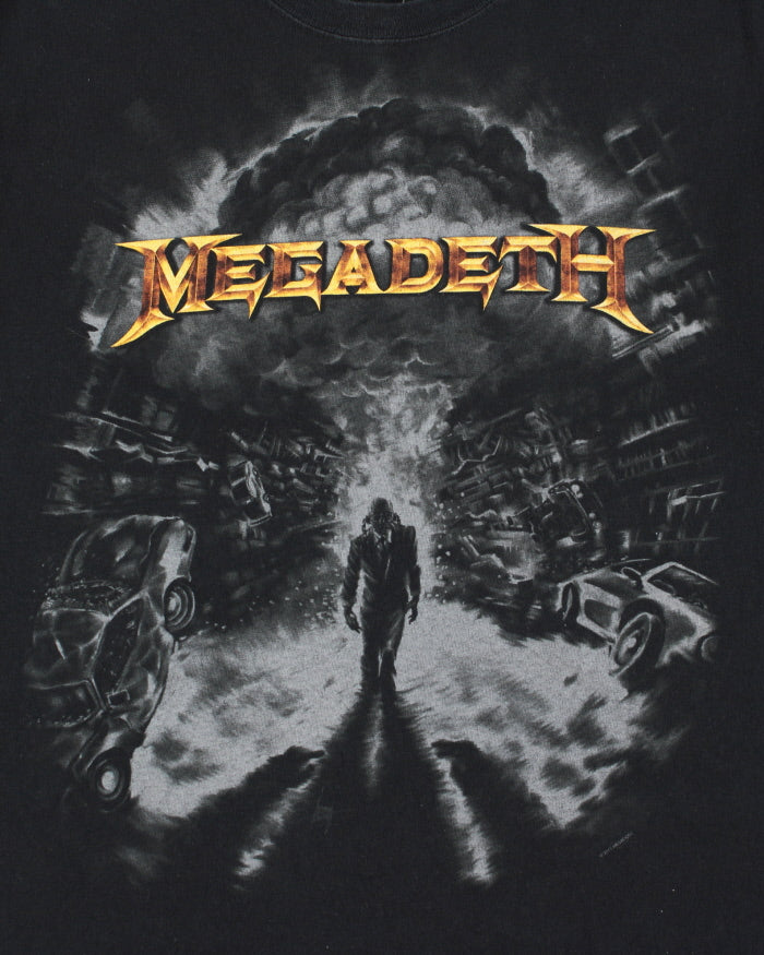 Vintage 2011 Megadeth Atomic Bomb Heavyweight Anvil Crewneck T-Shirt - XL