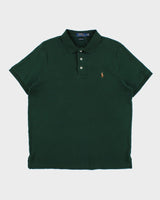 Vintage Polo Ralph Lauren Forest Green Custom Slim Fit Short Sleeve Polo Shirt - L