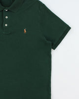 Vintage Polo Ralph Lauren Forest Green Custom Slim Fit Short Sleeve Polo Shirt - L