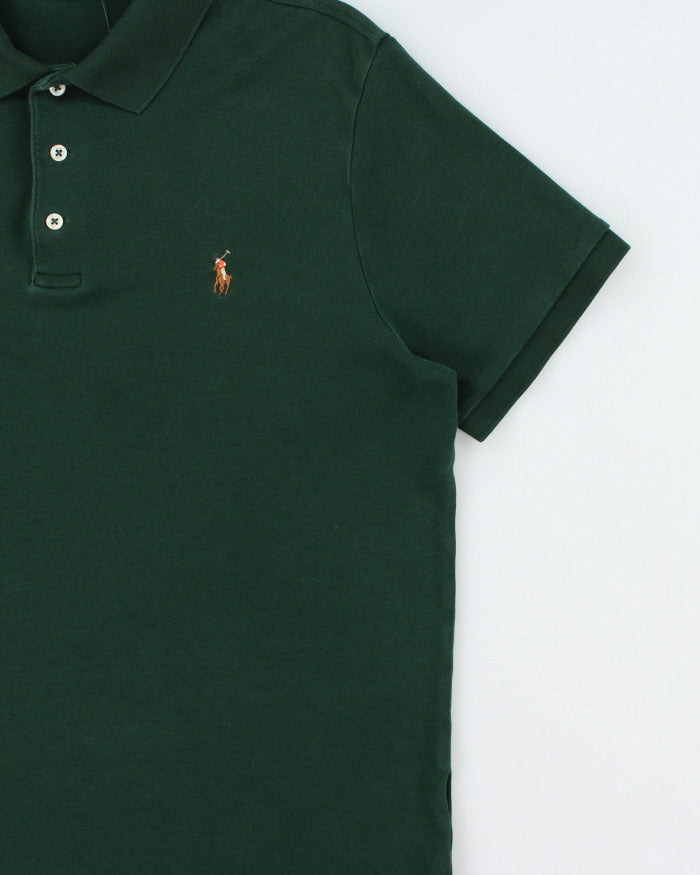 Vintage Polo Ralph Lauren Forest Green Custom Slim Fit Short Sleeve Polo Shirt - L