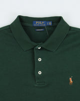 Vintage Polo Ralph Lauren Forest Green Custom Slim Fit Short Sleeve Polo Shirt - L
