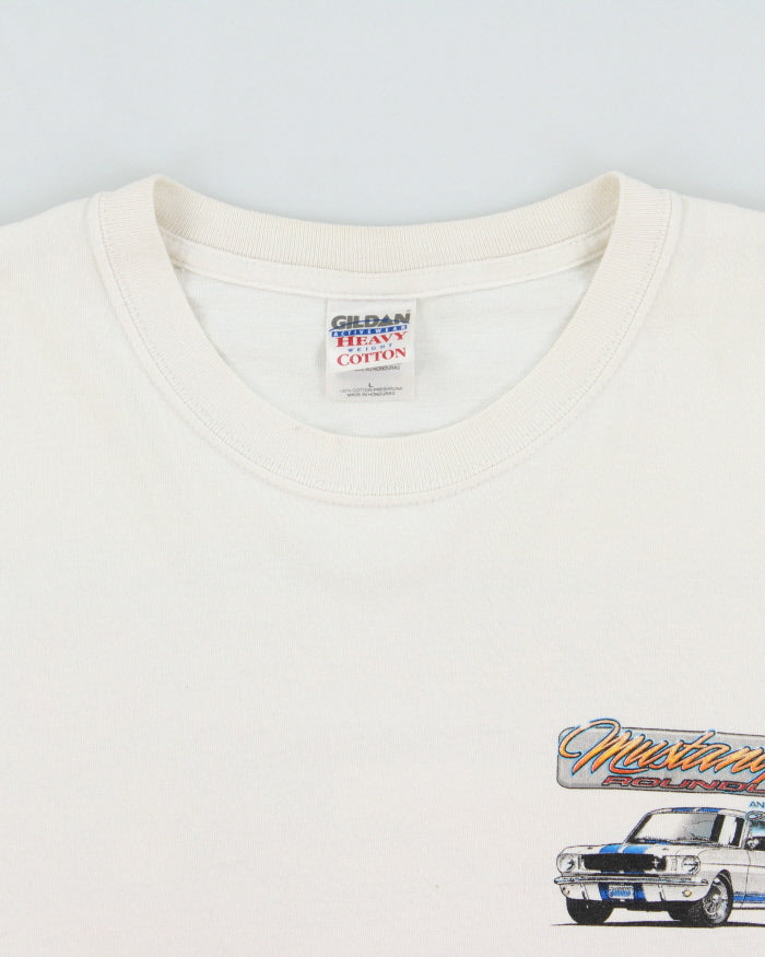 Vintage 2005 Ford Mustang Round Up 25th Anniversary Heavyweight Gildan Crewneck T-Shirt - L