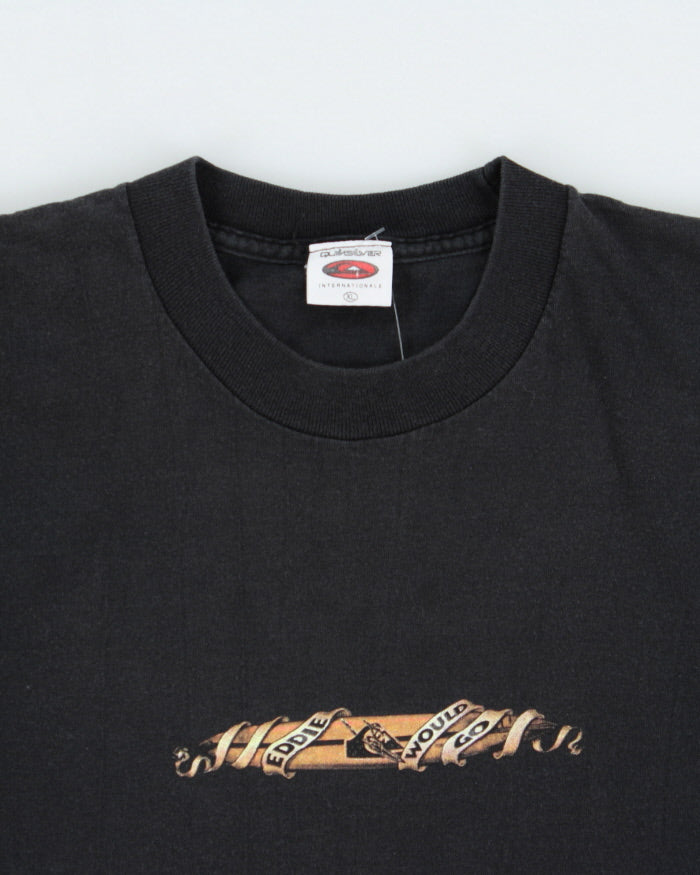 Vintage 1990s Quiksilver Heavyweight In Memory Of Eddie Aikau Made In USA Single Stitch Crewneck T-Shirt - XL