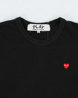 Comme Des Garcons Play Heavyweight Mini Heart Patch Single Stitch Crewneck T-Shirt - XL
