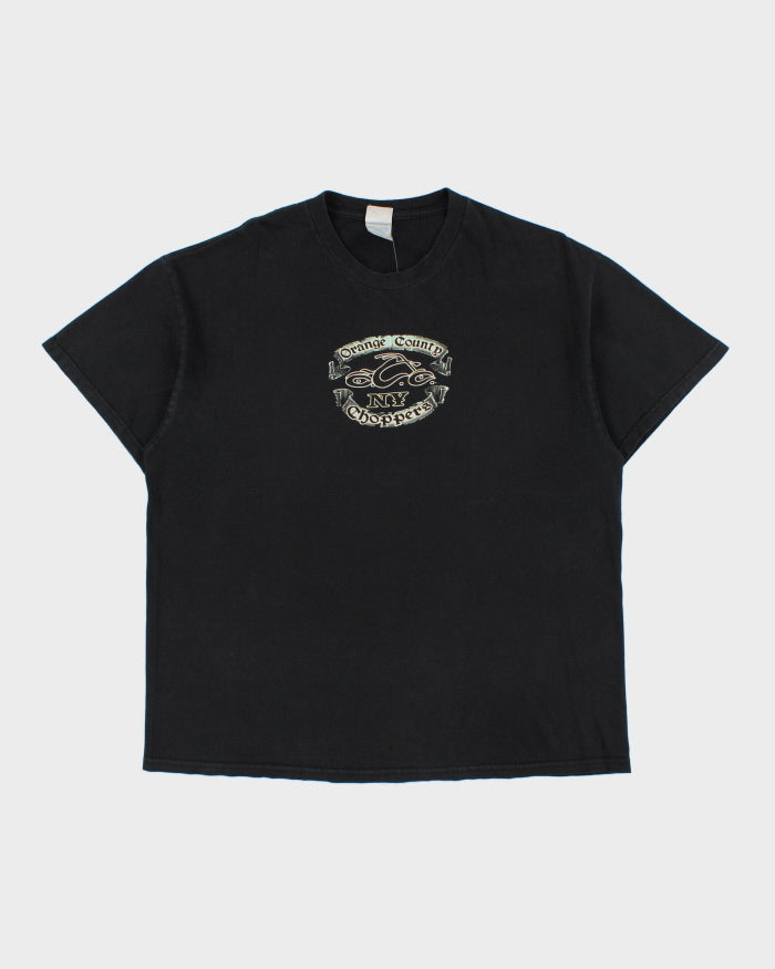 Vintage Y2K 00s Orange Country N.Y Choppers Heavyweight Tennessee River Crewneck T-Shirt - XL