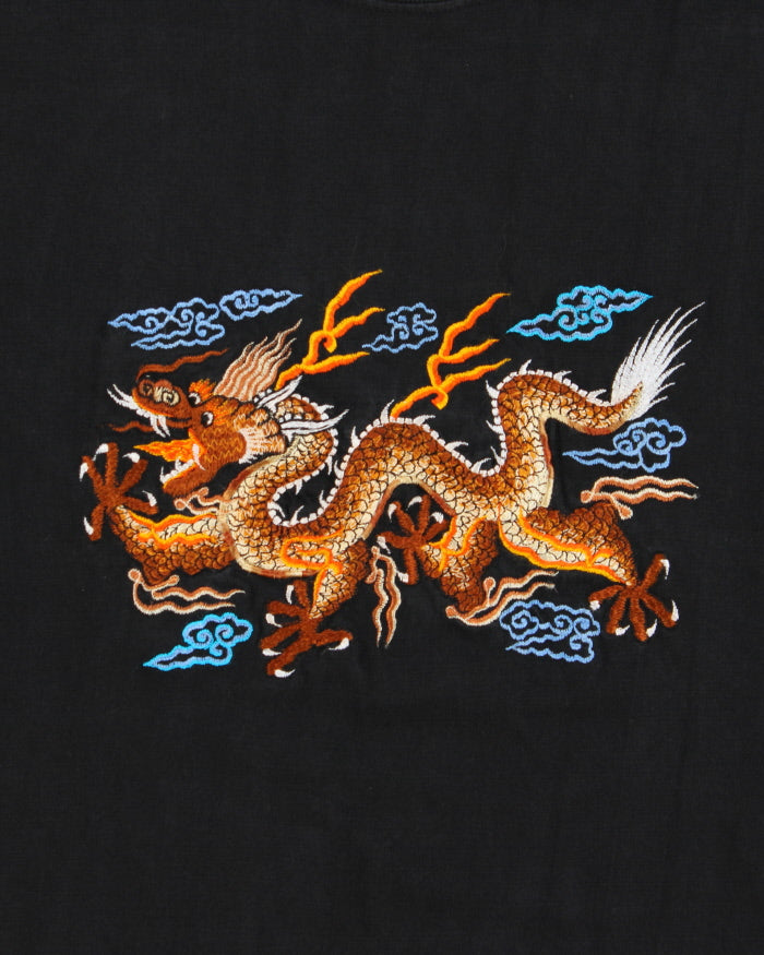 Vintage 1990s Himalayan Heavyweight Sukajan Embroidered Souvenir Crewneck T-Shirt - XL