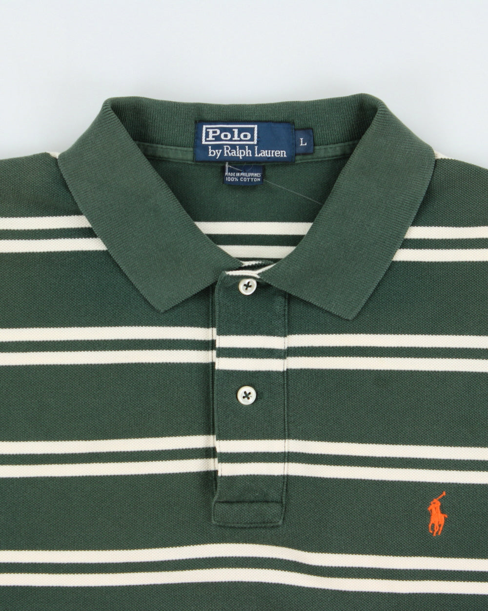 Vintage 1990s Polo Ralph Lauren Striped Polo Shirt - L