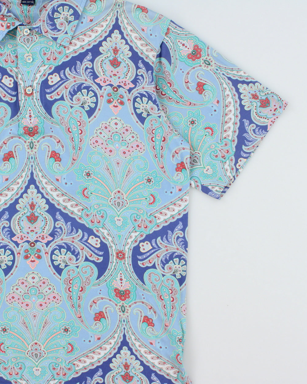 Vintage 1990s Polo Ralph Lauren Paisley Pattern Polo Shirt - M