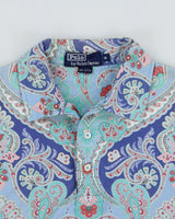 Vintage 1990s Polo Ralph Lauren Paisley Pattern Polo Shirt - M