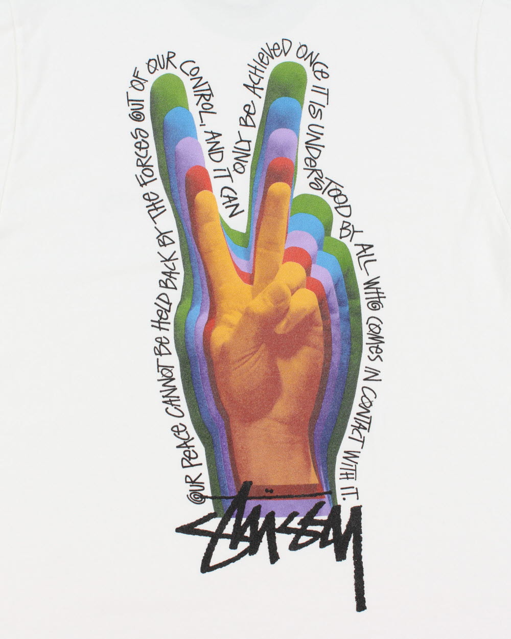 SS21 Stussy Peace Sign Crewneck T-shirt - M