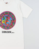 Vintage 1990s Cancun Mexico Mayan Calendar Graphic Single Stitch T-shirt - M