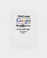 Vintage I Don't Need Google My Wife Knows Everything Heavyweight Crew Neck T-shirt - M