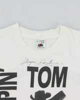 Vintage 1995 Stompin Tom Connors Signed Country Folk Music Heavyweight Single Stitch Made In Canada Crewneck T-Shirt - M