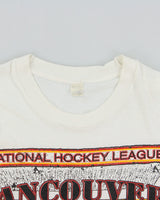 Vintage 1993 Vancouver Canucks NHL Screen Stars Made In USA Single Stitch Crewneck T-Shirt - XL