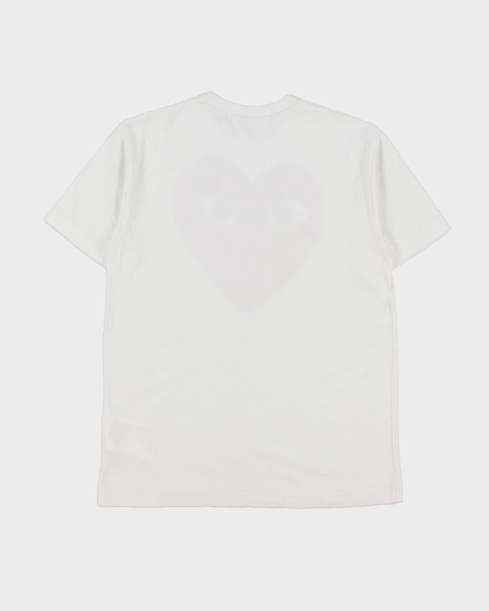 Comme Des Garçons PLAY Heavyweight Double Heart Embroidered Single Stitch Crewneck T-Shirt - L
